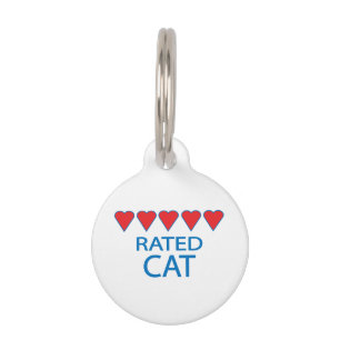 Five Heart Cat Pet ID Tag