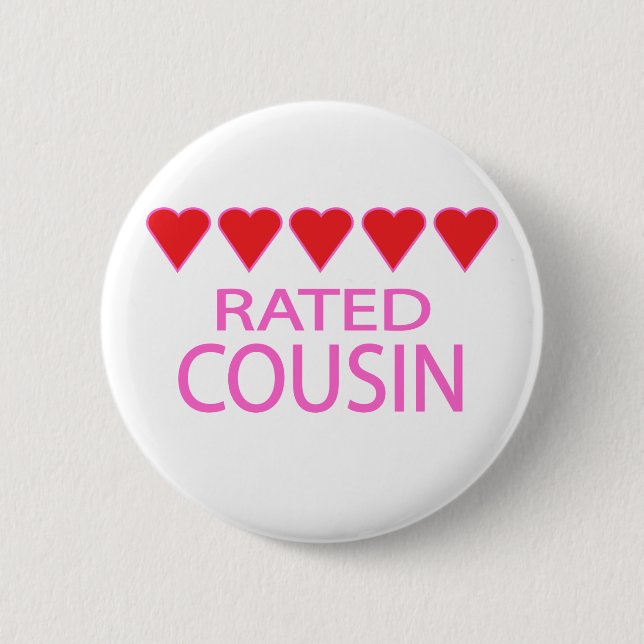 Five Heart Cousin Button (Front)