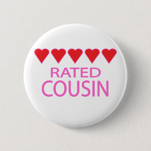 Five Heart Cousin Button