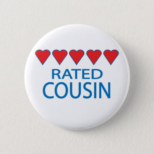 Five Heart Cousin Button