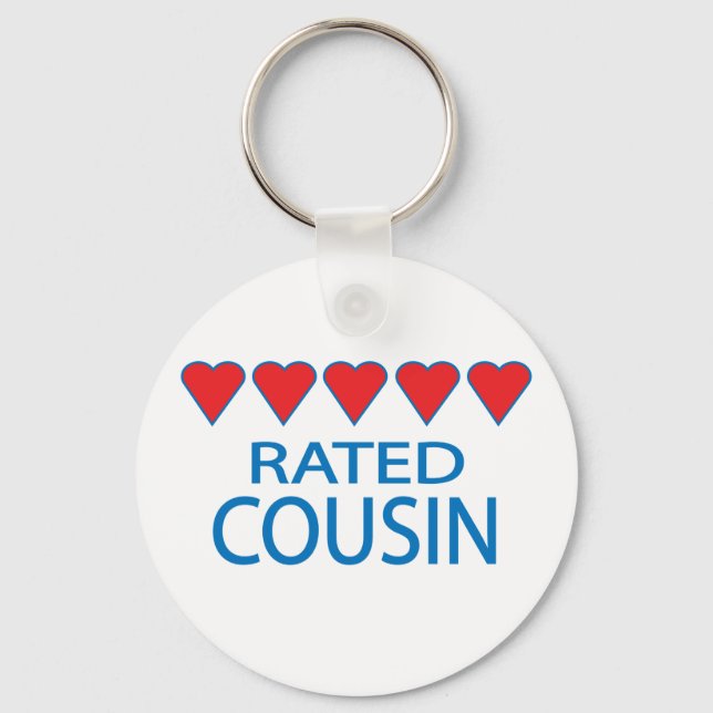 Five Heart Cousin Keychain (Front)