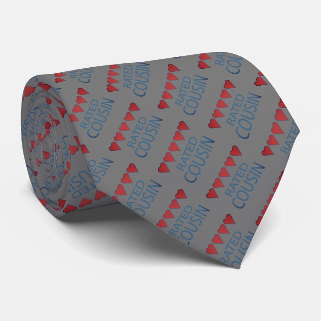 Five Heart Cousin Neck Tie (Rolled)