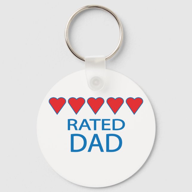 Five Heart Dad Keychain (Front)