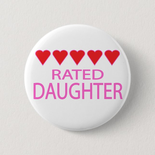 Five Heart Daughter Button (Front)