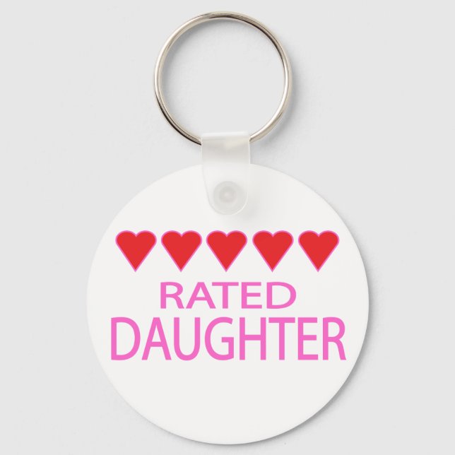 Five Heart Daughter Keychain (Front)