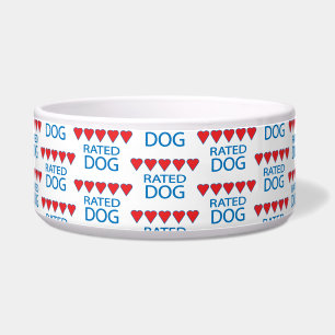 Five Heart Dog Bowl