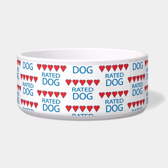 Five Heart Dog Bowl (Front)