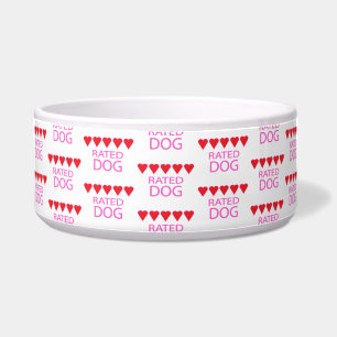 Five Heart Dog Bowl