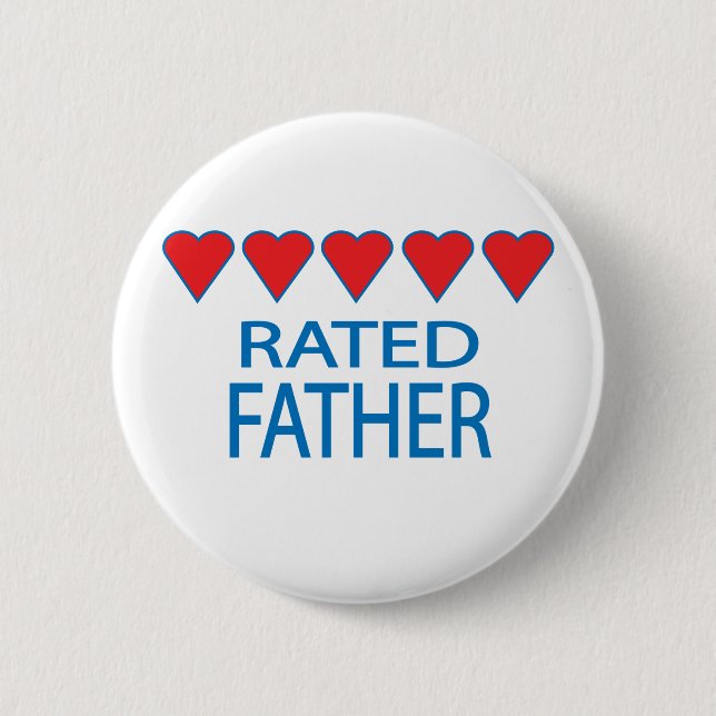 Five Heart Father Button (Front)