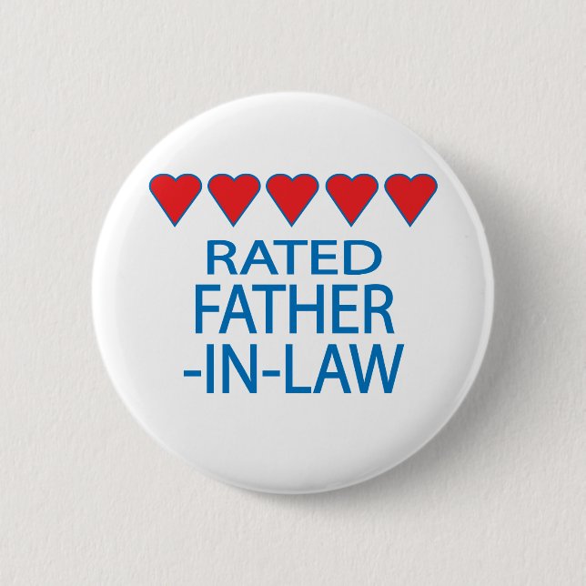 Five Heart Father-In-Law Button (Front)