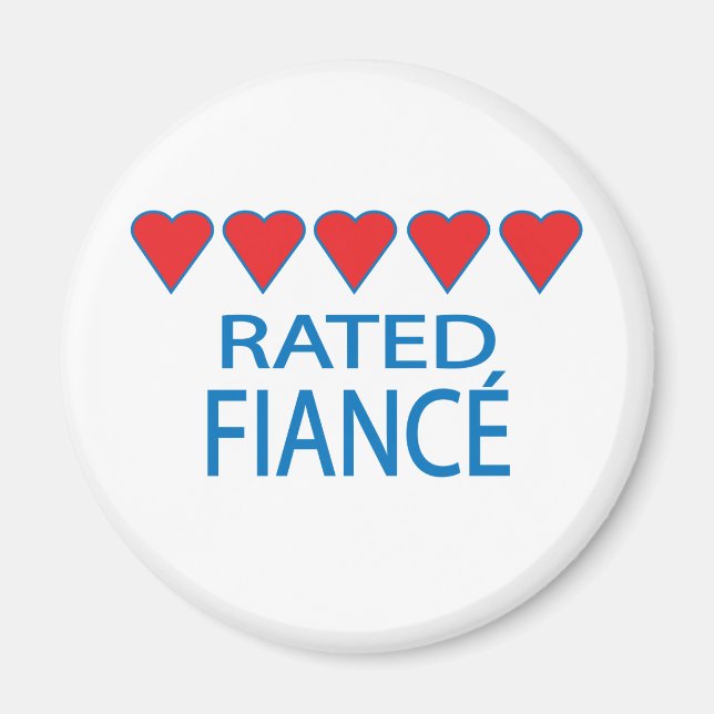Five Heart Fiancé Magnet (Front)