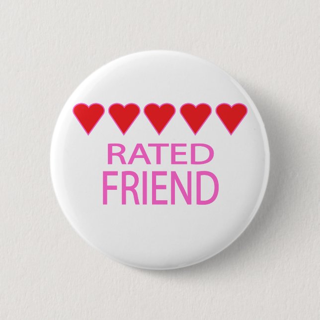 Five Heart Friend Button (Front)