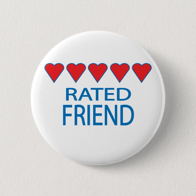 Five Heart Friend Button (Front)