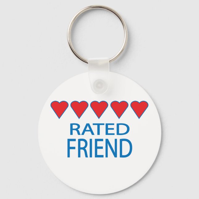 Five Heart Friend Keychain (Front)