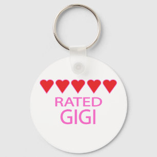 Five Heart Gigi Keychain
