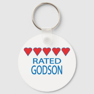 Five Heart Godson Keychain