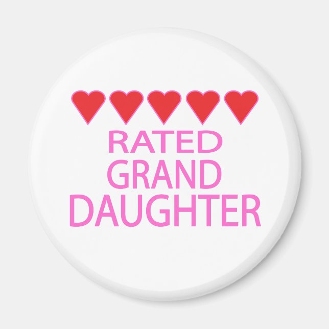 Five Heart Granddaughter Magnet (Front)