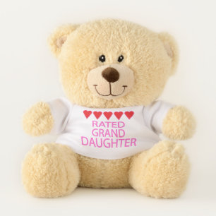 Five Heart Granddaughter Teddy Bear