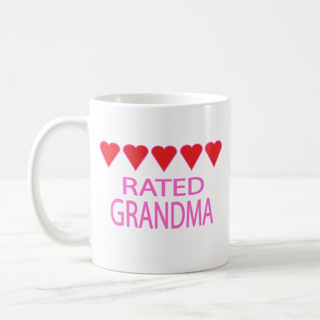 Five Heart Grandma Coffee Mug (Left)