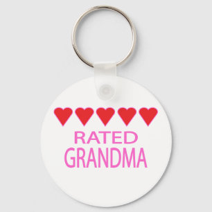 Five Heart Grandma Keychain