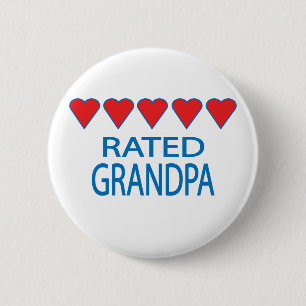 Five Heart Grandpa Button