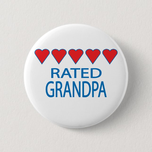 Five Heart Grandpa Button (Front)