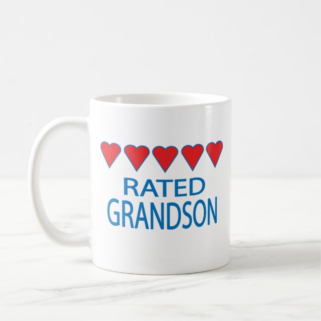 Five Heart Grandson Coffee Mug (Left)