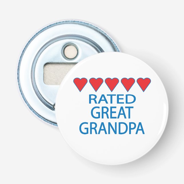 Five Heart Great Grandpa Bottle Opener (Front)