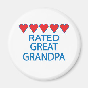 Five Heart Great Grandpa Magnet