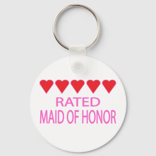 Five Heart Maid of Honor Keychain