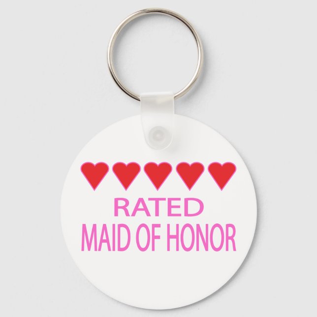 Five Heart Maid of Honor Keychain (Front)