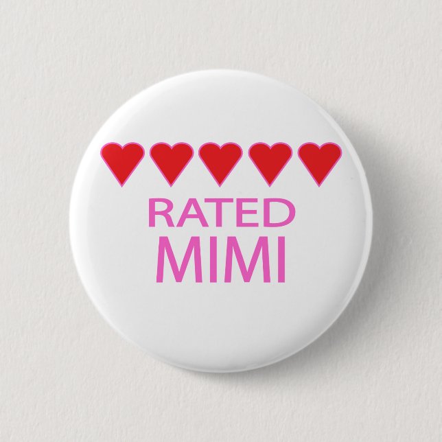 Five Heart Mimi Button (Front)
