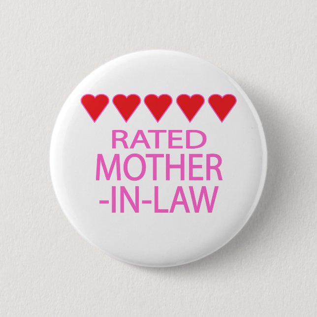 Five Heart Mother-In-Law Button (Front)