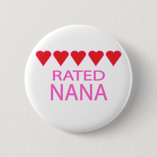Five Heart Nana Button (Front)