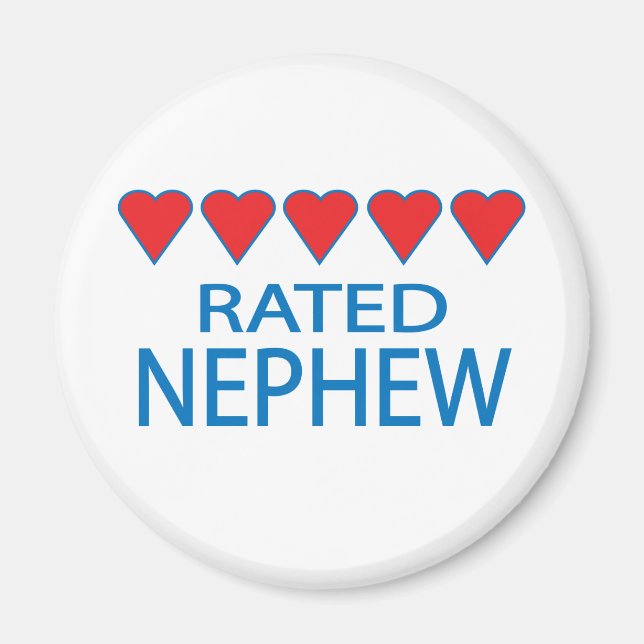 Five Heart Nephew Magnet (Front)