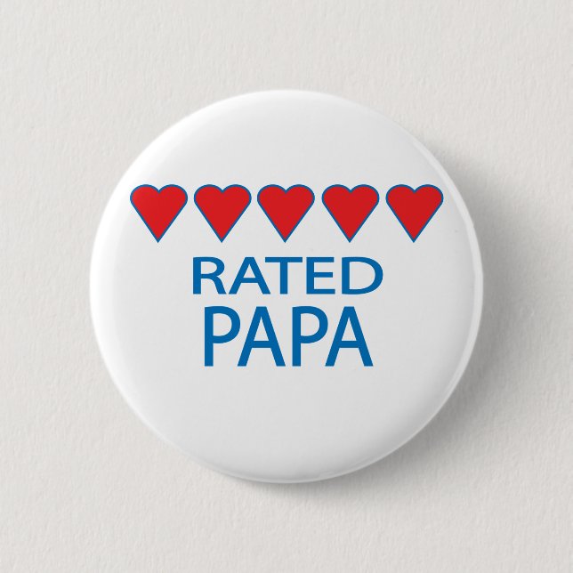 Five Heart Papa Button (Front)