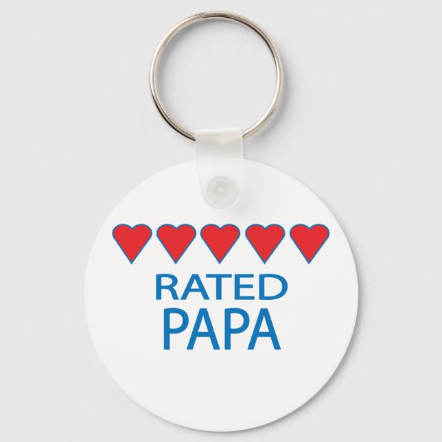 Five Heart Papa Keychain (Front)
