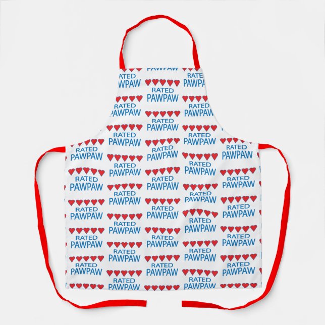 Five Heart PawPaw Apron (Front)