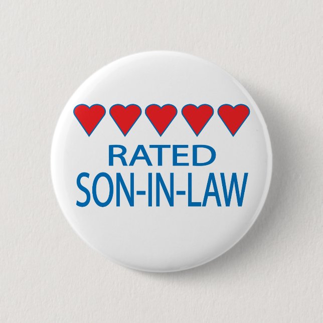 Five Heart Son-In-Law Button (Front)