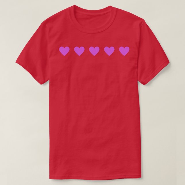 five hearts T-Shirt (Design Front)