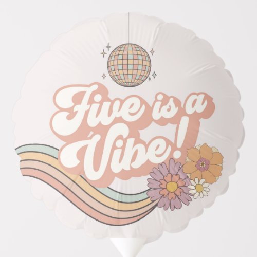 Five is a Vibe 5th birthday party plates Balloon