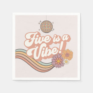Five is a Vibe 5th birthday party plates Napkins