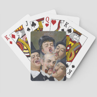 Five Jolly Smoking Men Poker Cards