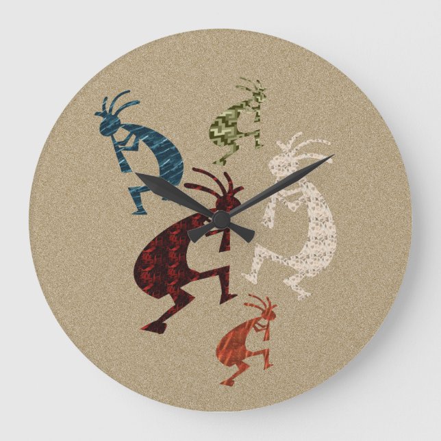 Five Kokopelli Large Clock (Front)
