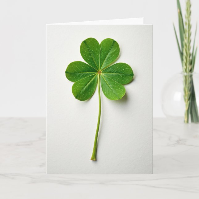 Five Leaf Clover Fresh Cut Card (Front)