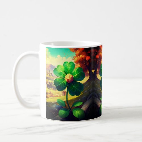 Five leafes beautiful flower mug