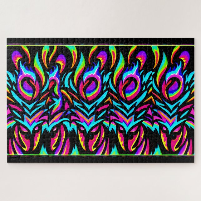 Five Looked On - Ken Gage Abstract Jigsaw Puzzle (Horizontal)