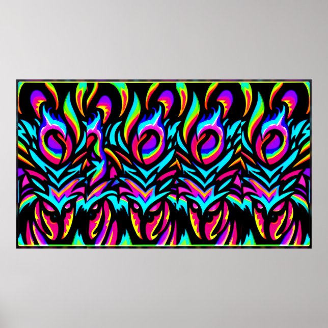 Five Looked On - Ken Gage Abstract Poster (Front)