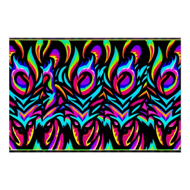 Five Looked On - Ken Gage Abstract Poster (Front)