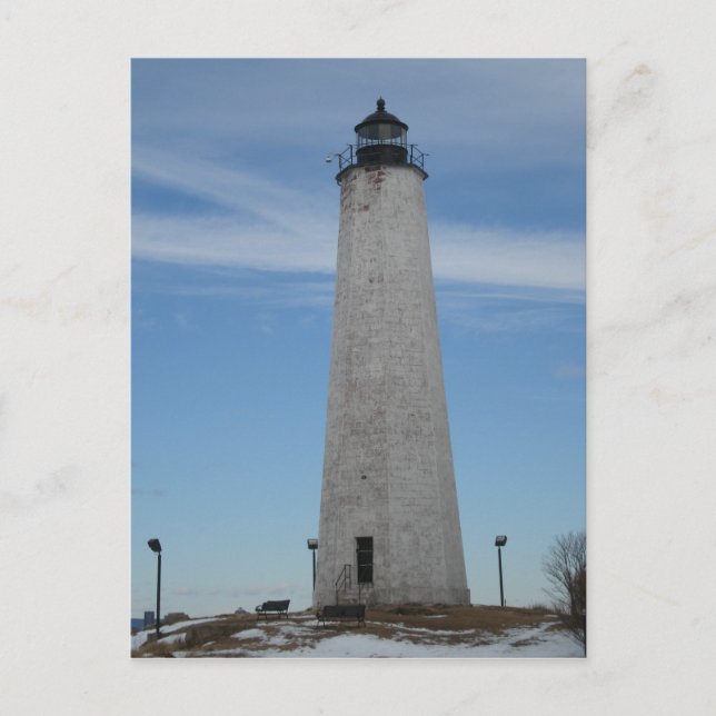 Five Mile Point Lighhouse New Haven CT Harbor Postcard (Front)